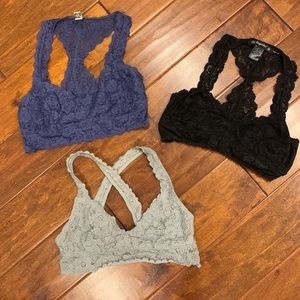 Bralettes (Navy, Black, Grey)